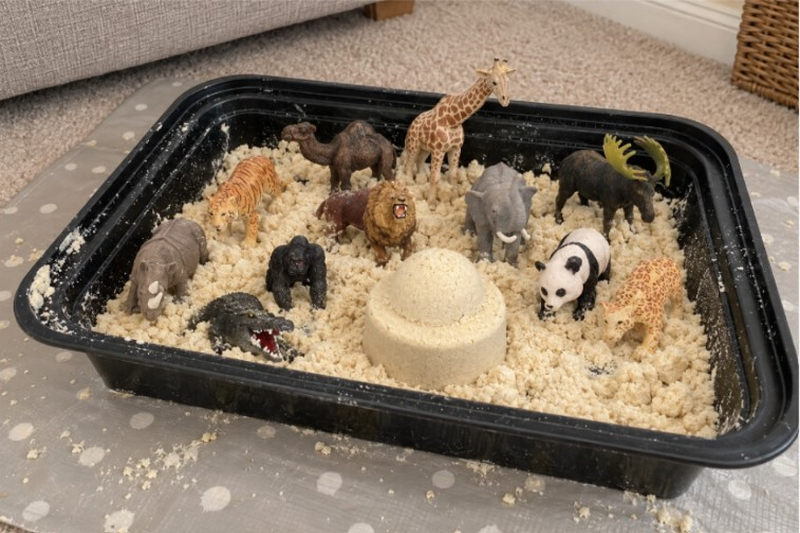 Animal Toys in Sand