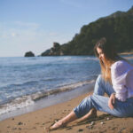 Slow Living Sitting on the Beach