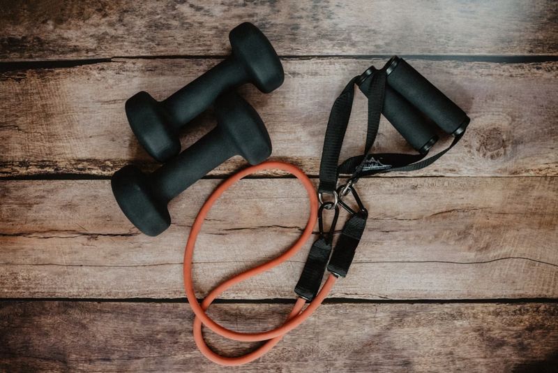 weights and resistance band