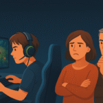 concerned parents child playing esports