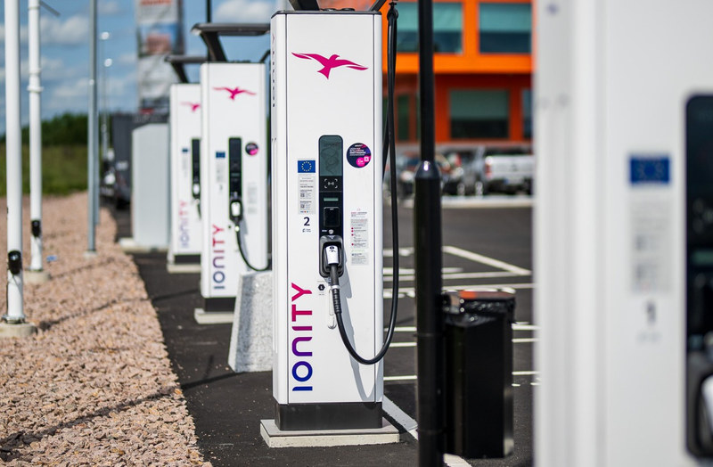 Motorway services charging EV