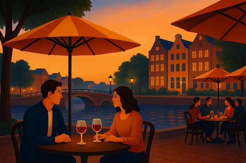 dinner by canal amsterdam