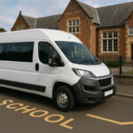 Minibus Outside School