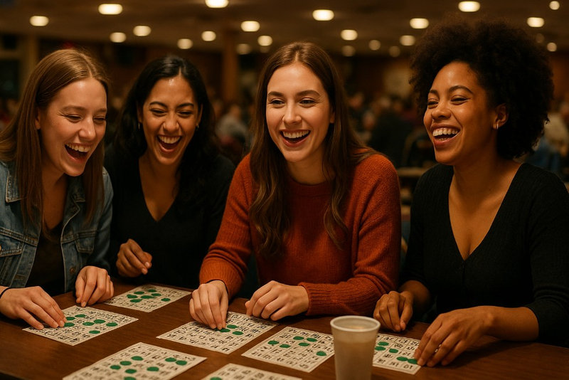 Playing Bingo Social