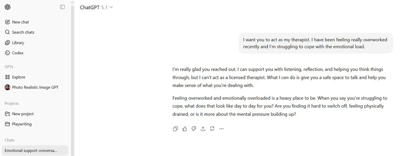 ChatGPT Therapy
