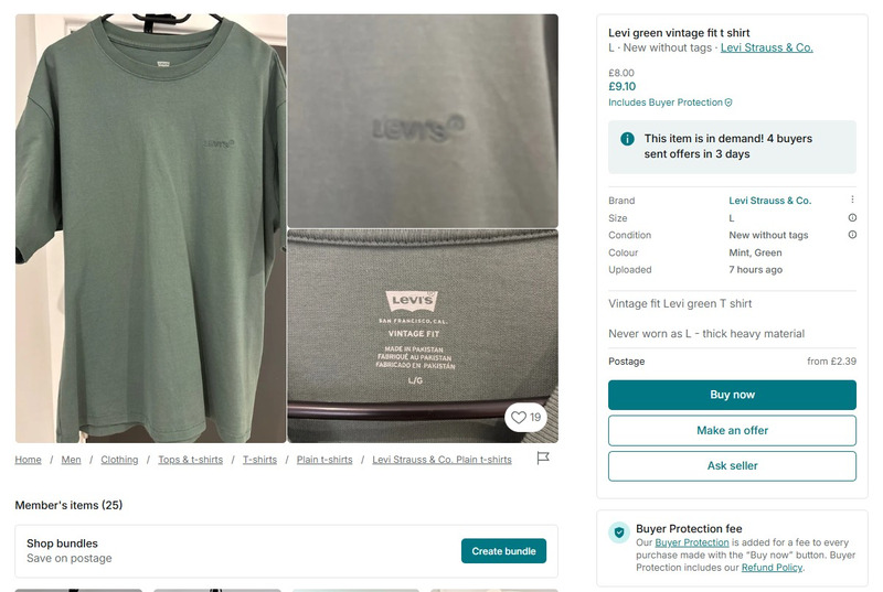 Vinted make offer desktop