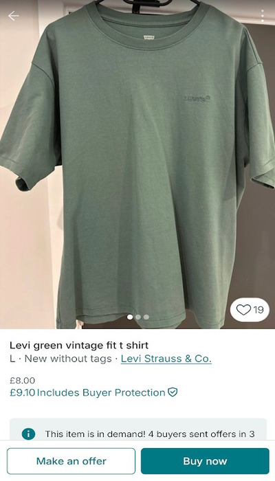 Vinted make offer app