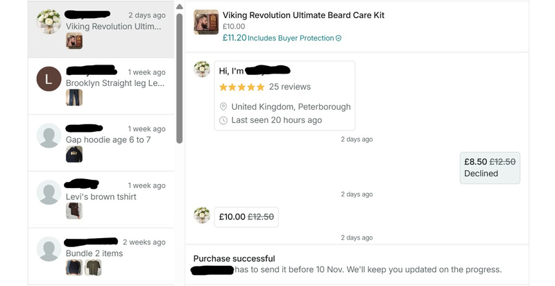 Vinted Offer Accepted