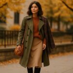 woman looking fashionable in autumn