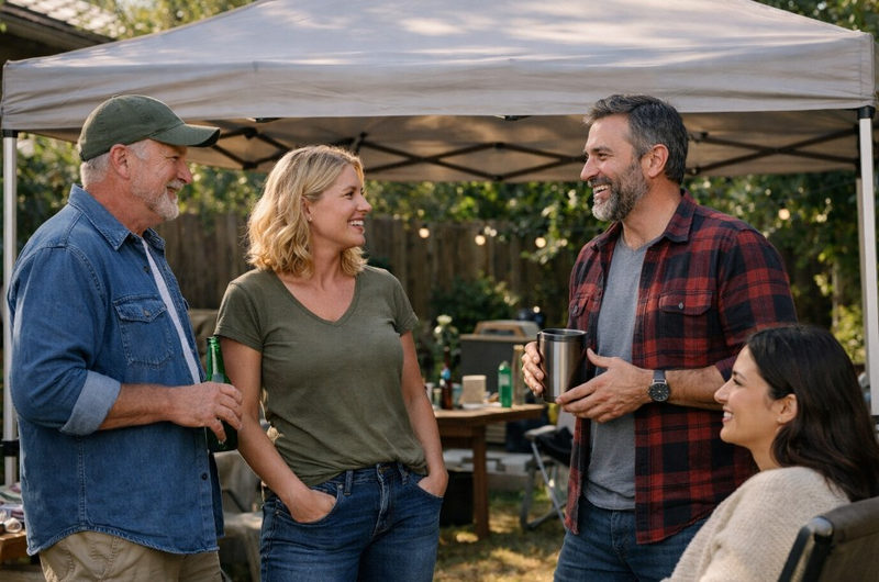 Talking Under Gazebo