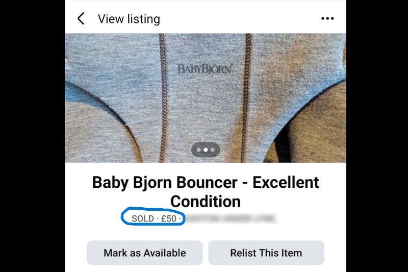 Facebook Marketplace Listing