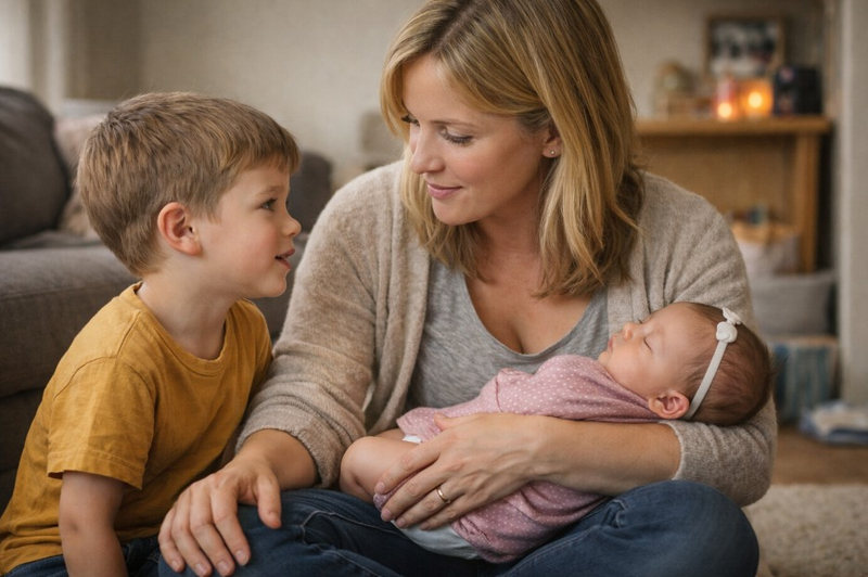 Mum Son Baby Daughter