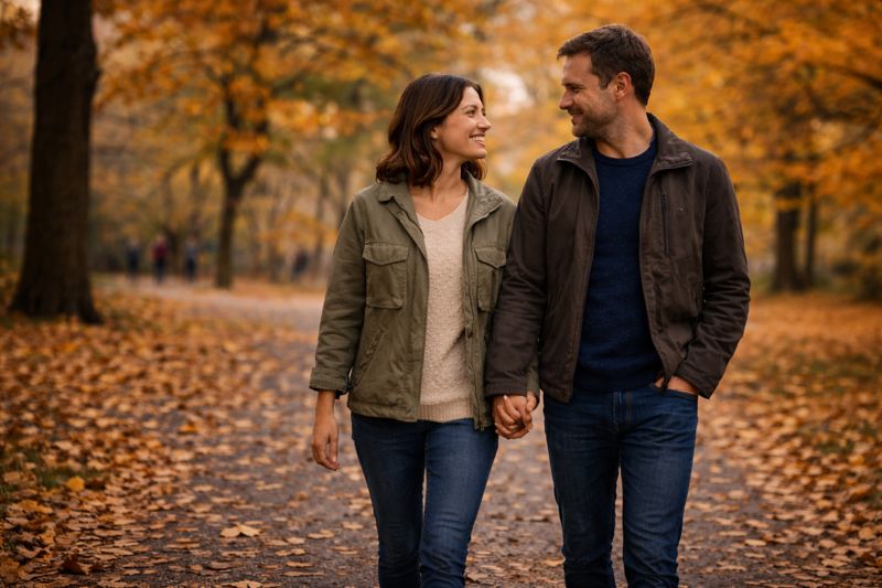 romantic autumn walk