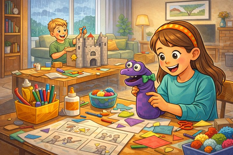 kids diy craft station