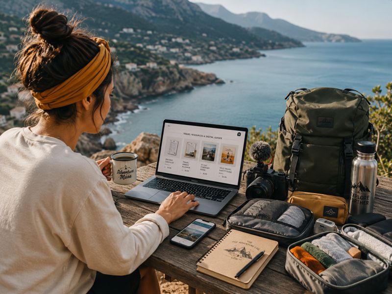 Turning a Love for Adventure Travel Into a Side Hustle selling alongside travels