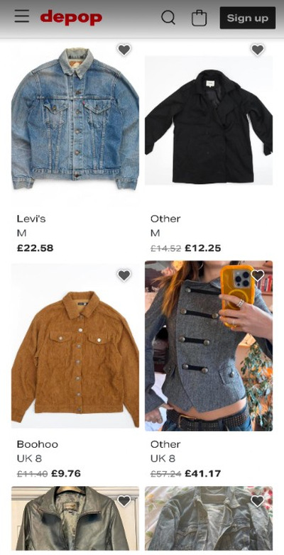 Browsing Depop