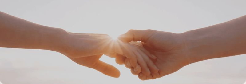 hands touching