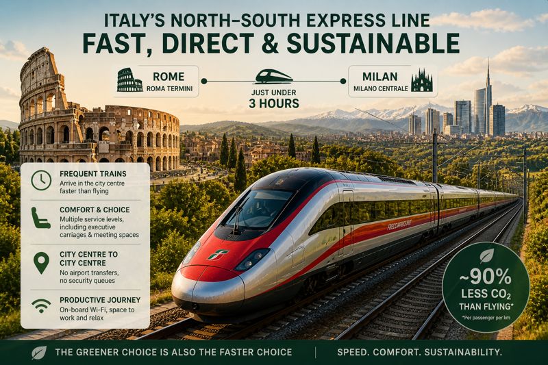 italy train rome to milan