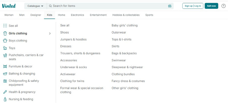 Vinted Categories