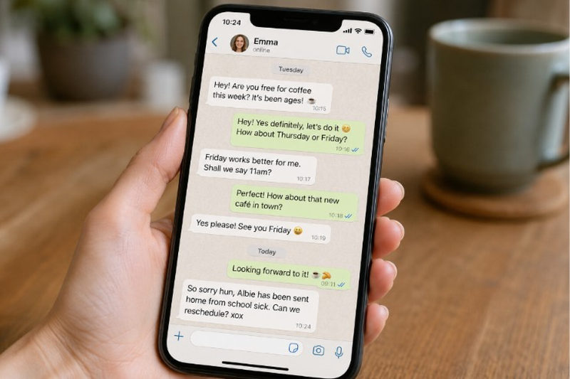 Cancelled Coffee Phone Message