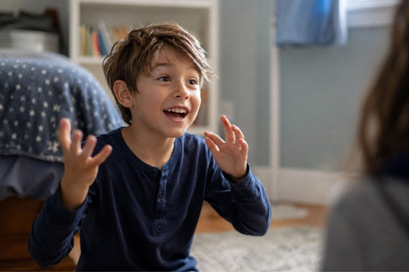 Child Telling a Story