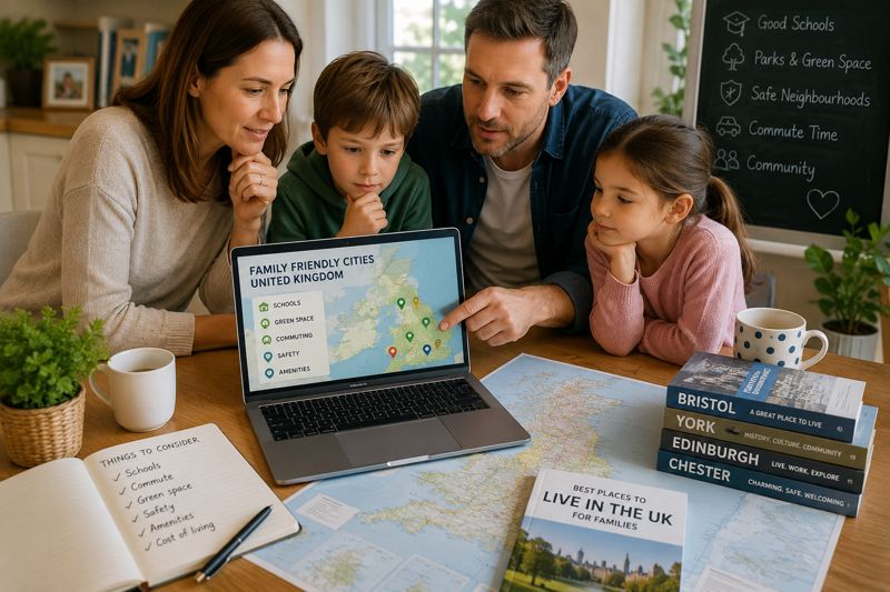 family friendly uk cities to move to