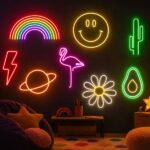 neon signs kids room ideas