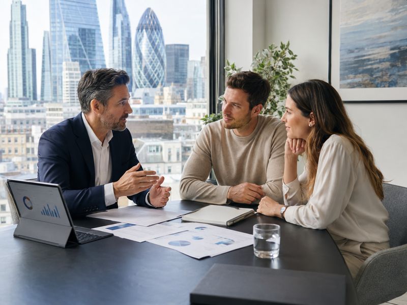 wealthy london couple take financial advice