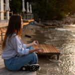 Woman Doing Yoga and Reflecting