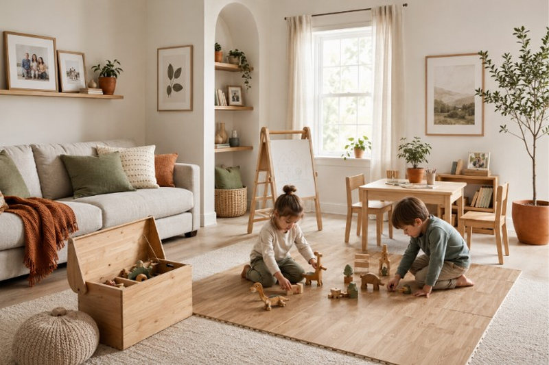 Kids Playing Natural Colours Decor