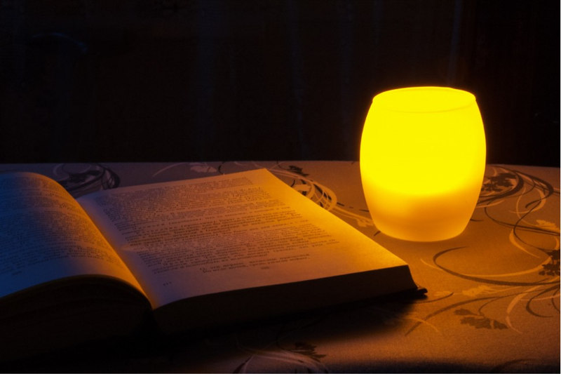 Reading in the evening