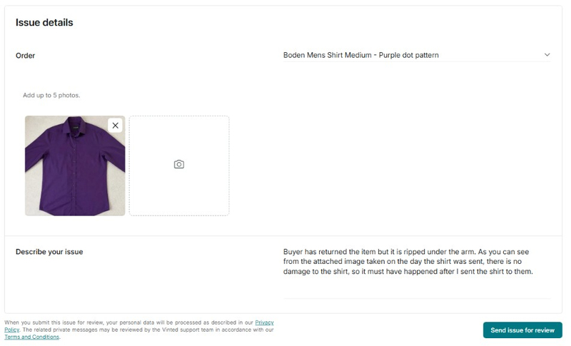 Contacting Vinted Support