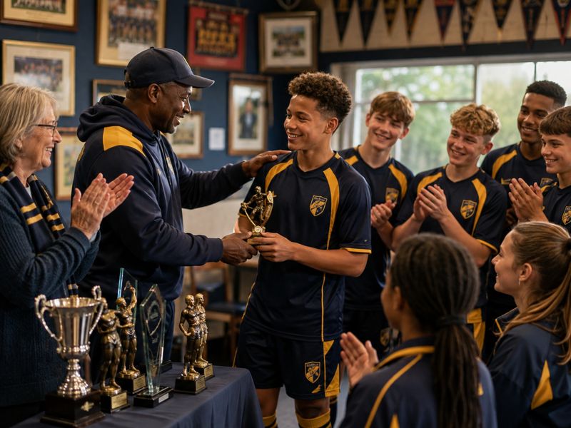 sports awards football trophy