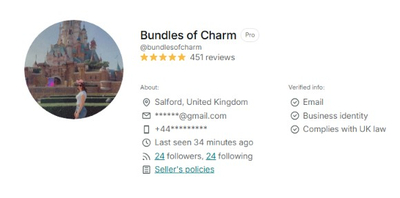 Vinted Pro Seller Business Details